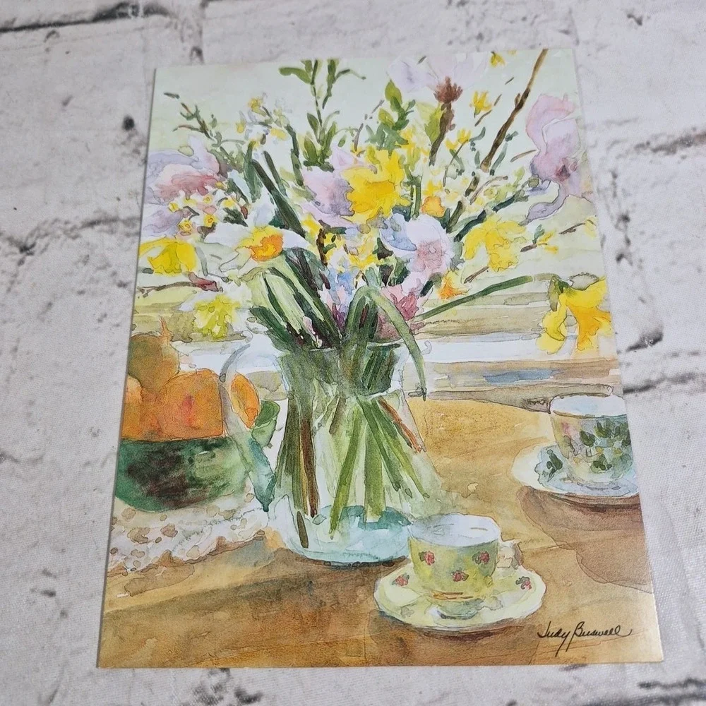 Leanin Tree Judy Buswell Greeting Cards Water Color Floral Lot Assorted
